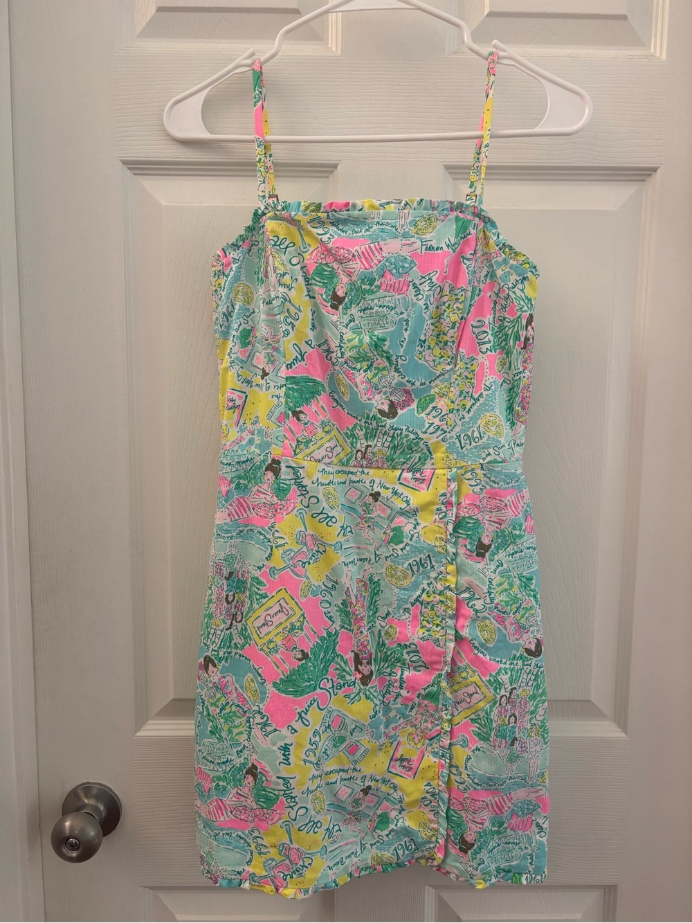 Lilly Pulitzer Pink, Aqua & Yellow Printed Sundress
